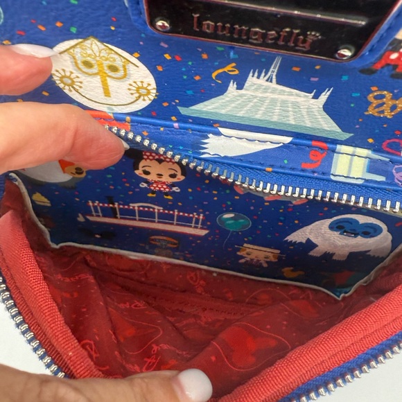 Disney Parks Exclusive Loungefly Hard Tag Blue Backpack Chibi Characters - Picture 8 of 10